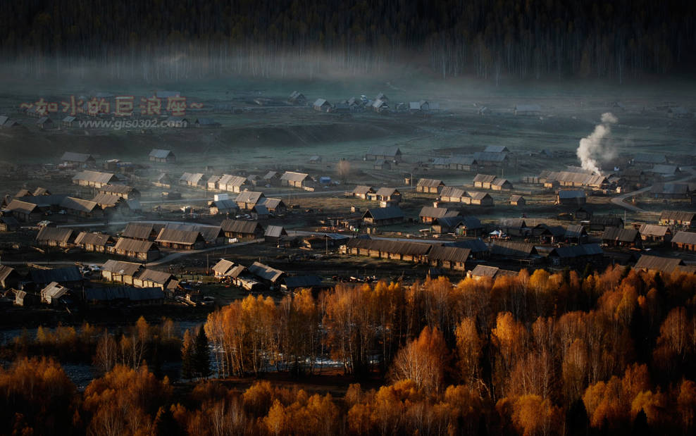 禾木的那缕炊烟—2012金秋北疆班车行之四